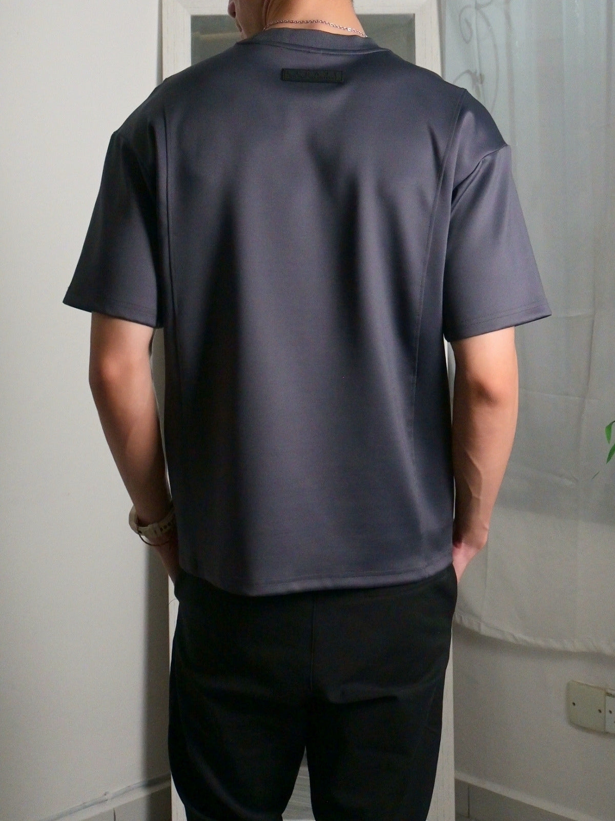 Nimbus Oversized Splice Tee | Charcoal