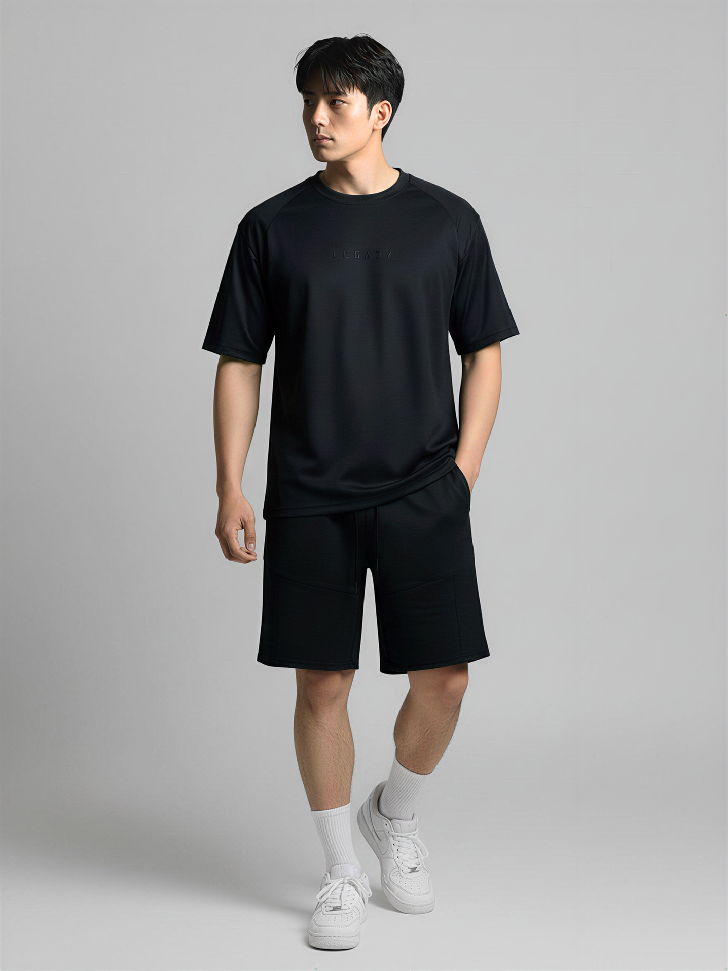 Nimbus Oversized Arc Tee | Black