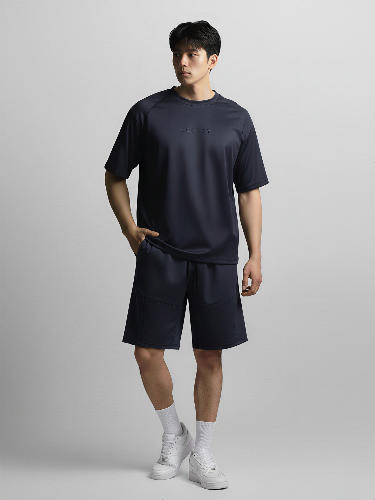 Nimbus Oversized Arc Tee | Charcoal