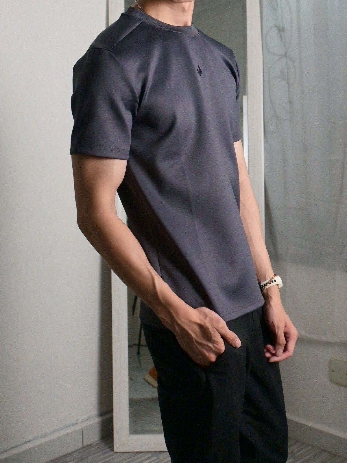 Nimbus Regular Core Tee | Charcoal