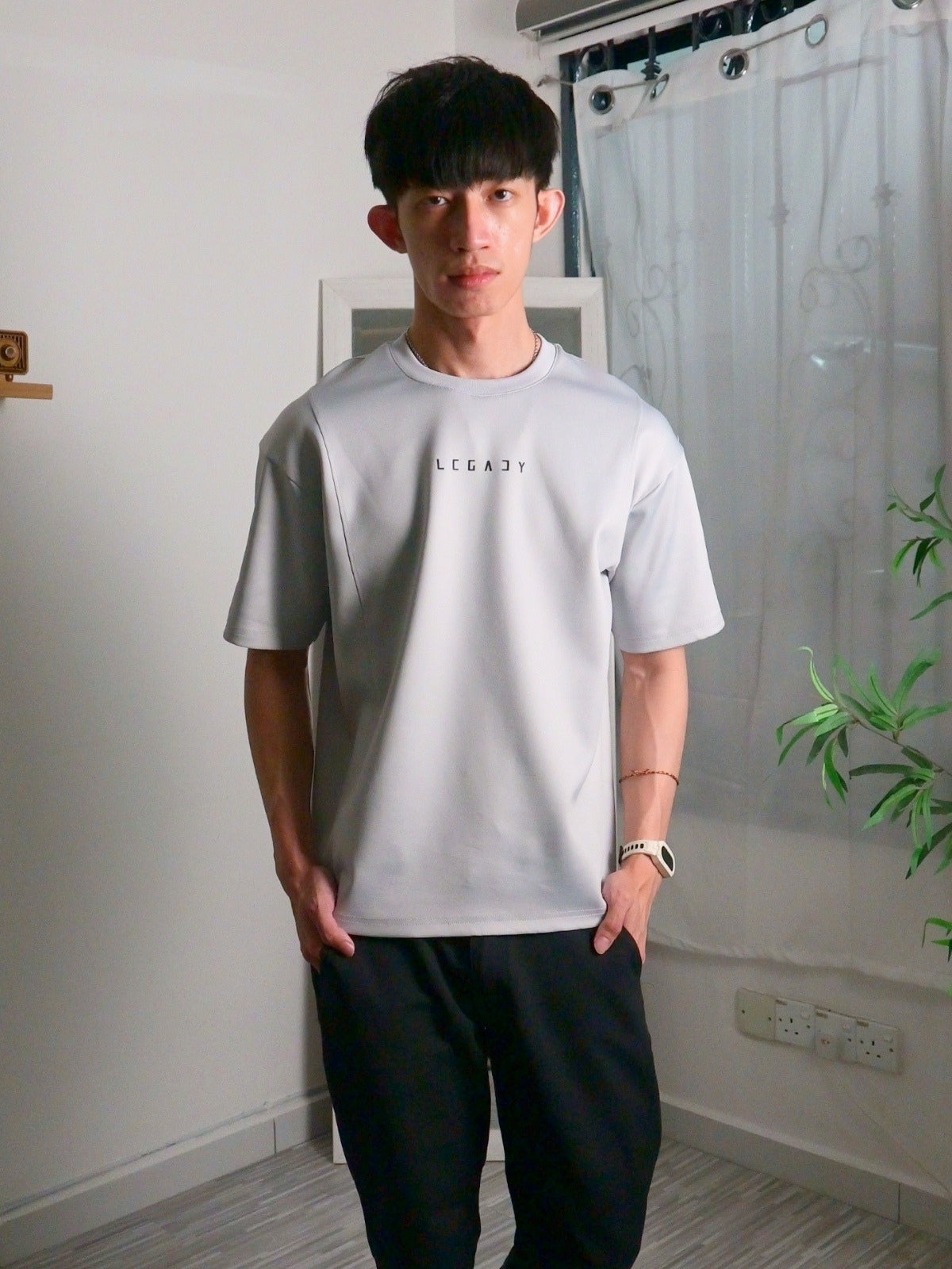 Nimbus Oversized Splice Tee | Cloud