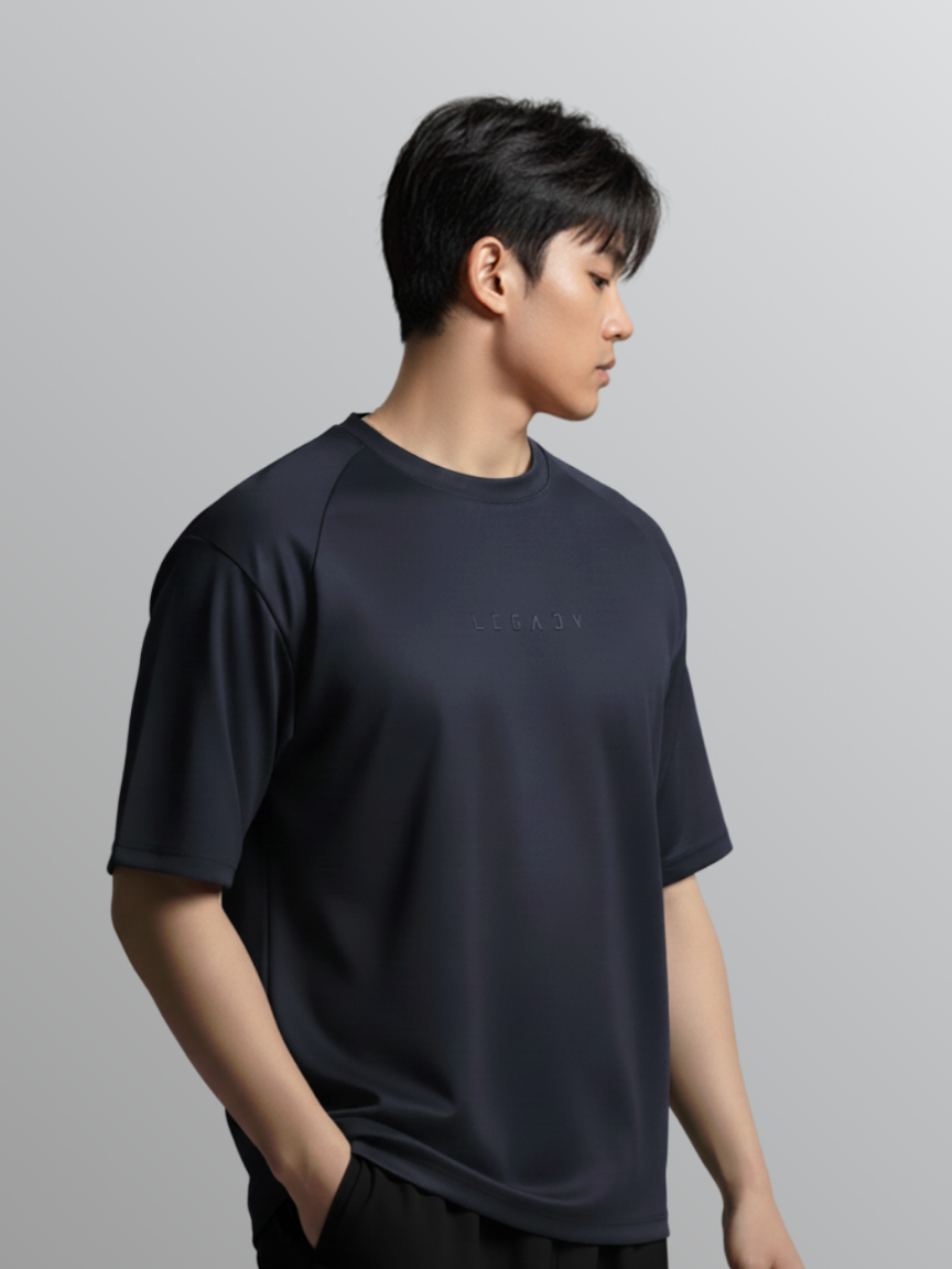 Nimbus Oversized Arc Tee | Charcoal