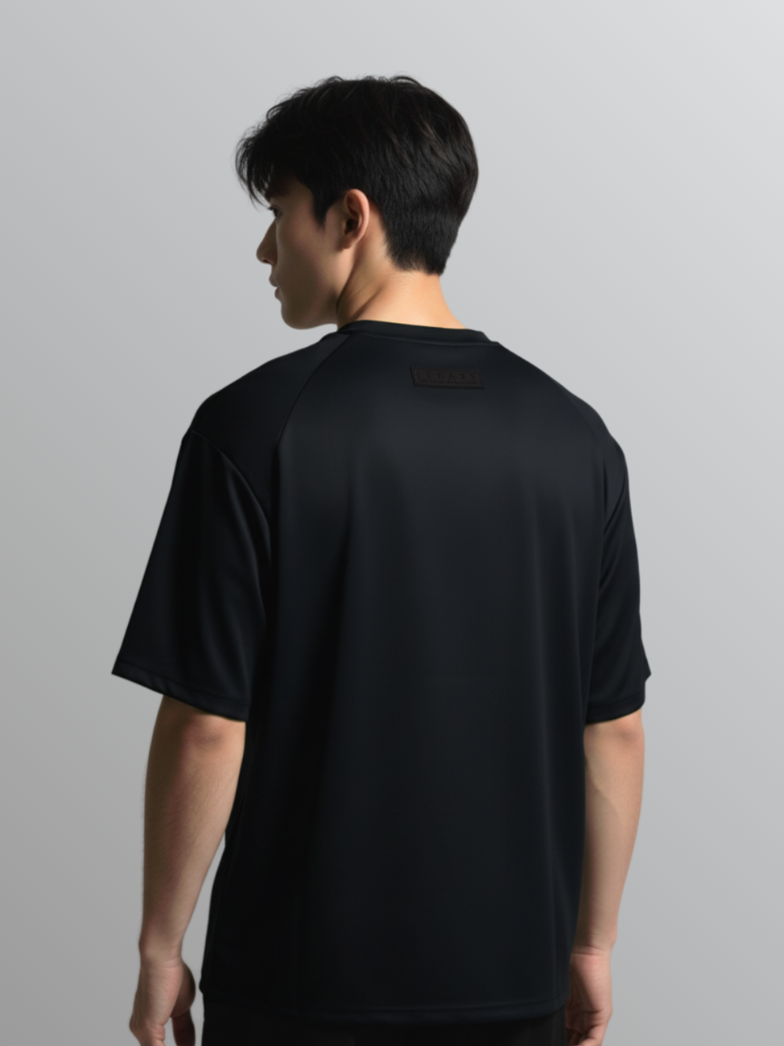 Nimbus Oversized Arc Tee | Black