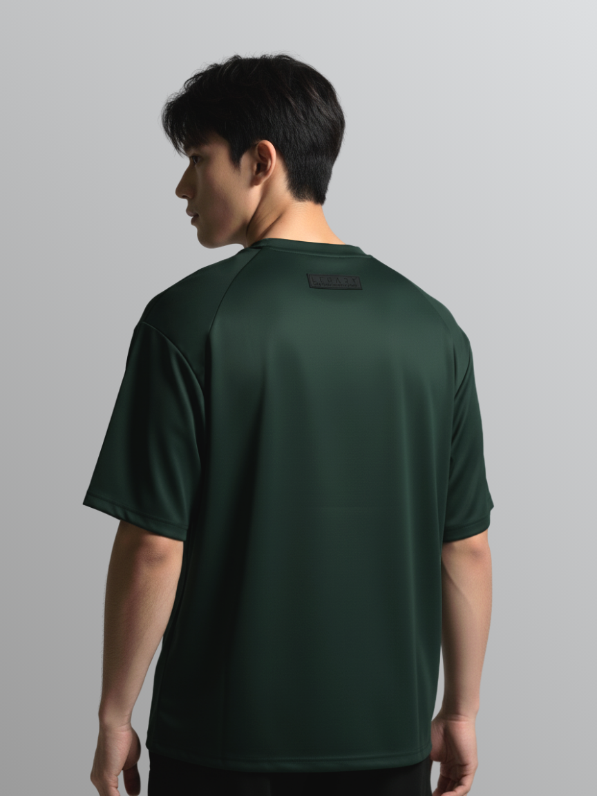 Nimbus Oversized Arc Tee | Dark Green