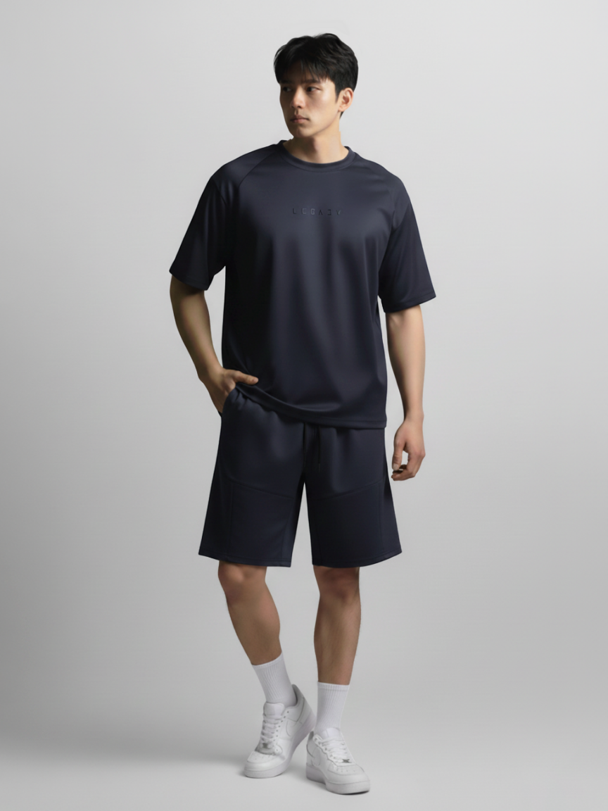 Nimbus Oversized Arc Tee | Charcoal