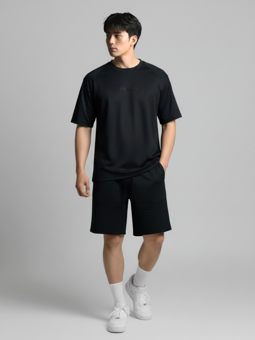 Nimbus Oversized Arc Tee | Black