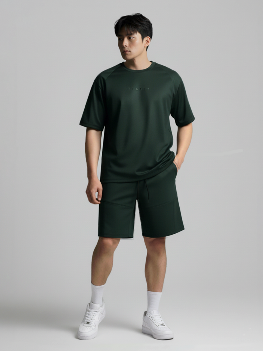 Nimbus Oversized Arc Tee | Dark Green
