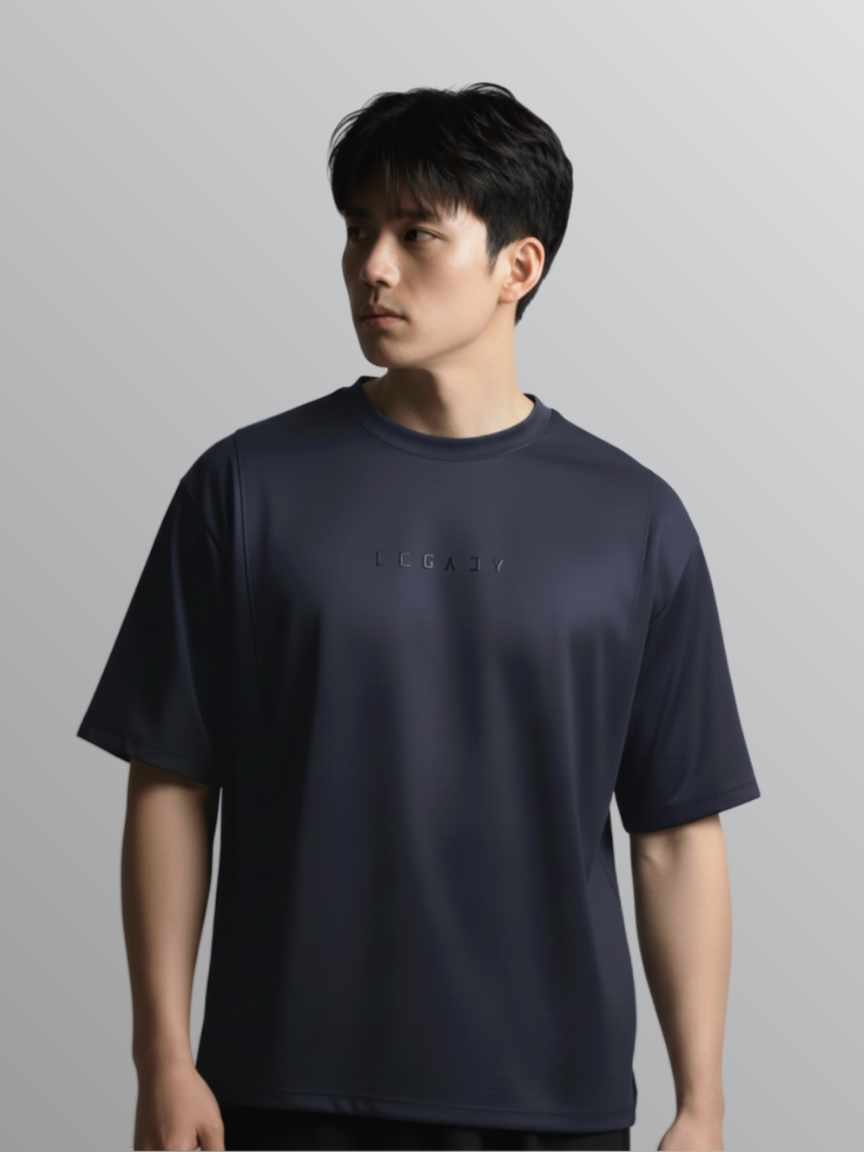 Nimbus Oversized Splice Tee | Charcoal