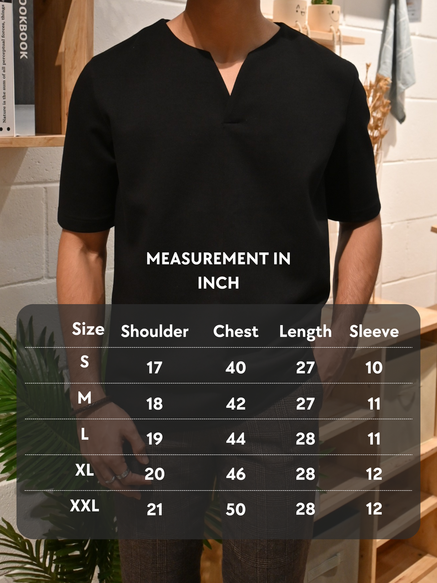 V-Neck Shirt Essential | Black