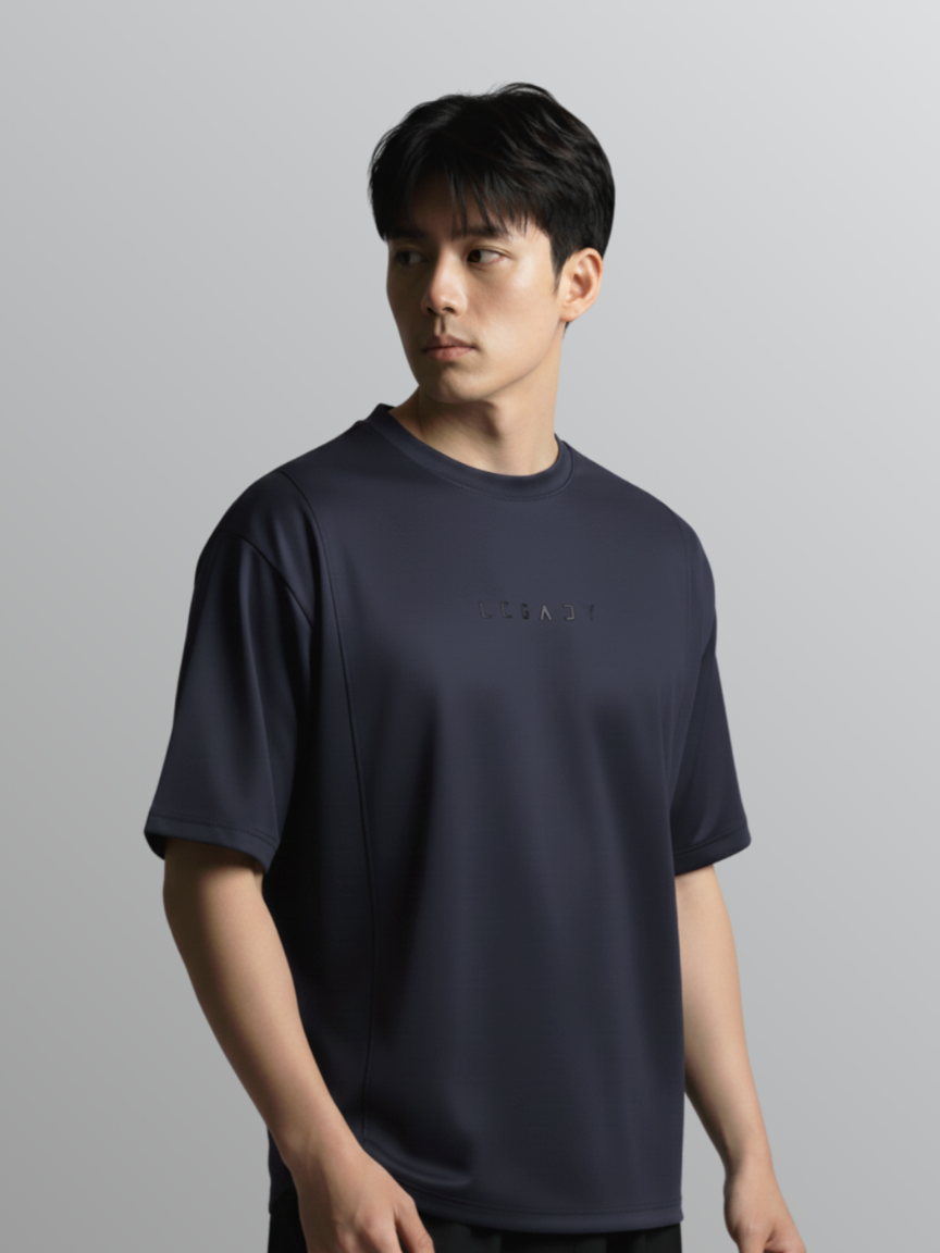 Nimbus Oversized Splice Tee | Charcoal