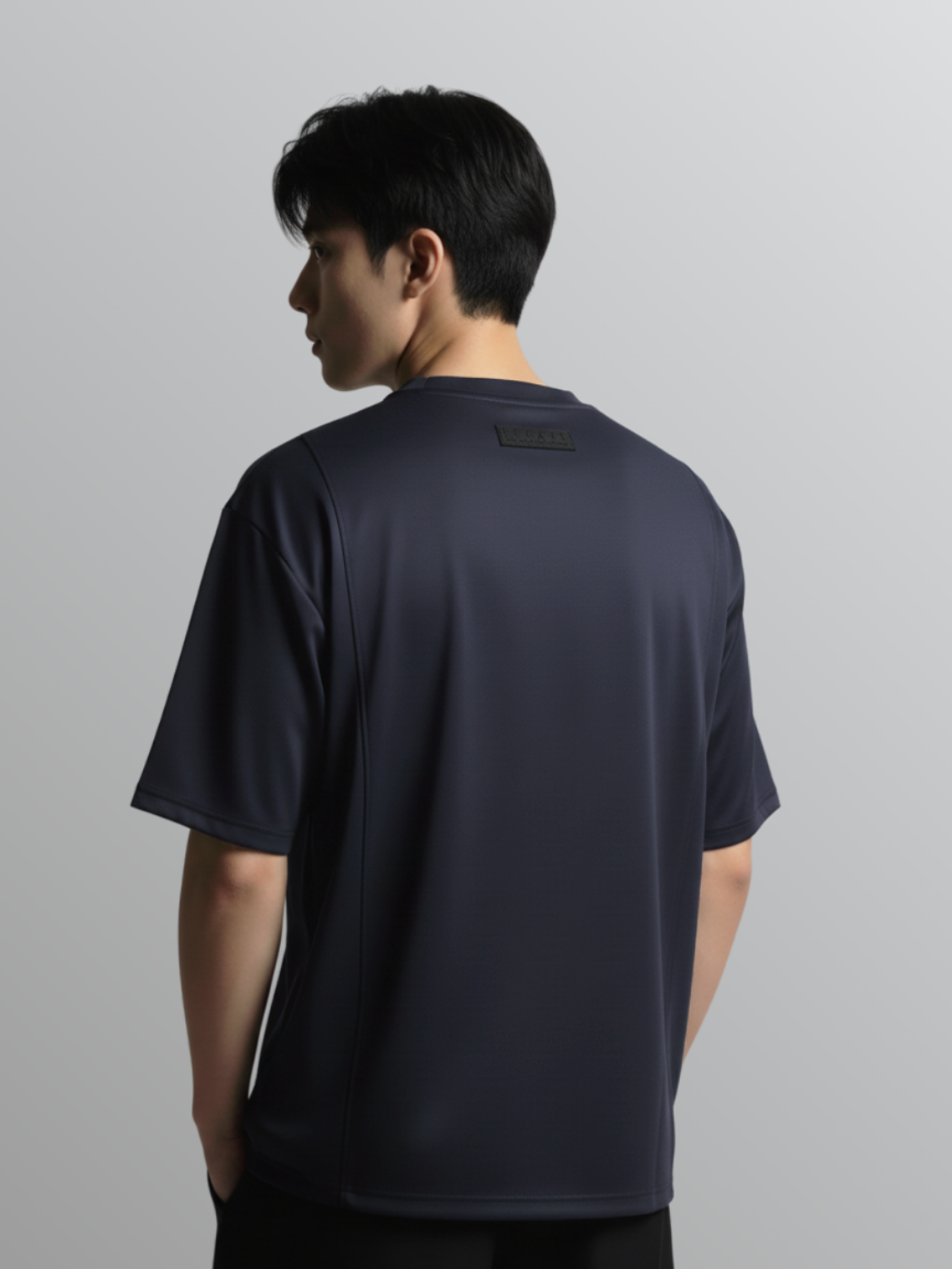 Nimbus Oversized Splice Tee | Charcoal
