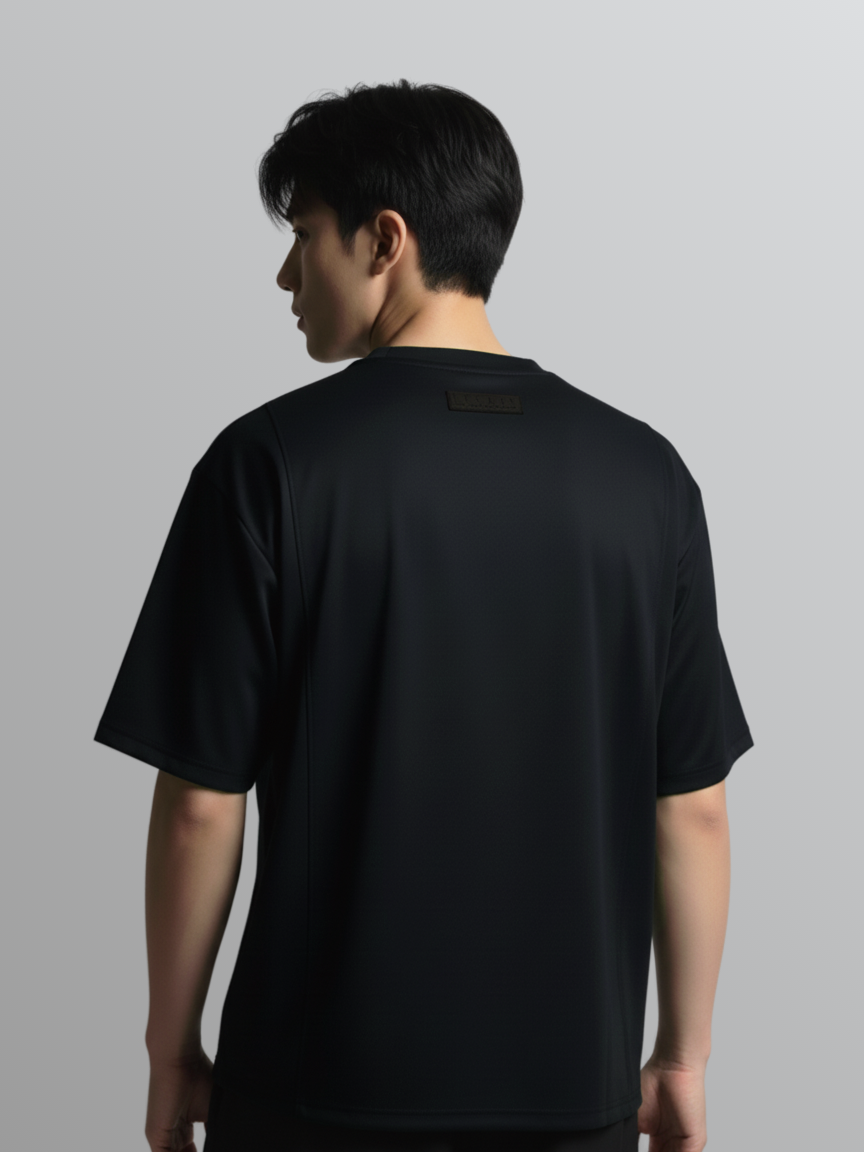 Nimbus Oversized Splice Tee | Black