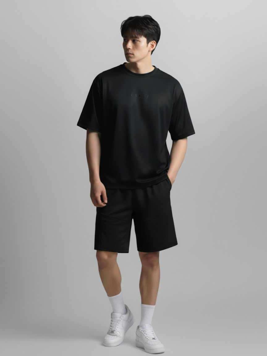 Nimbus Oversized Splice Tee | Black