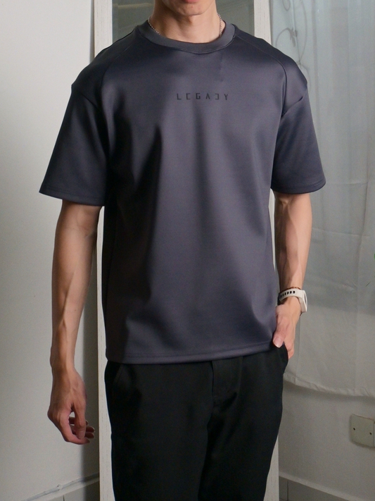 Nimbus Oversized Arc Tee | Charcoal