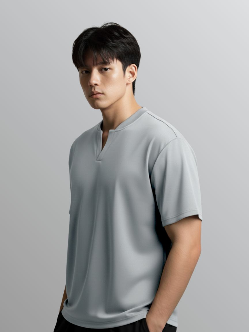 Nimbus Oversized V-Neck Shirt | Cloud