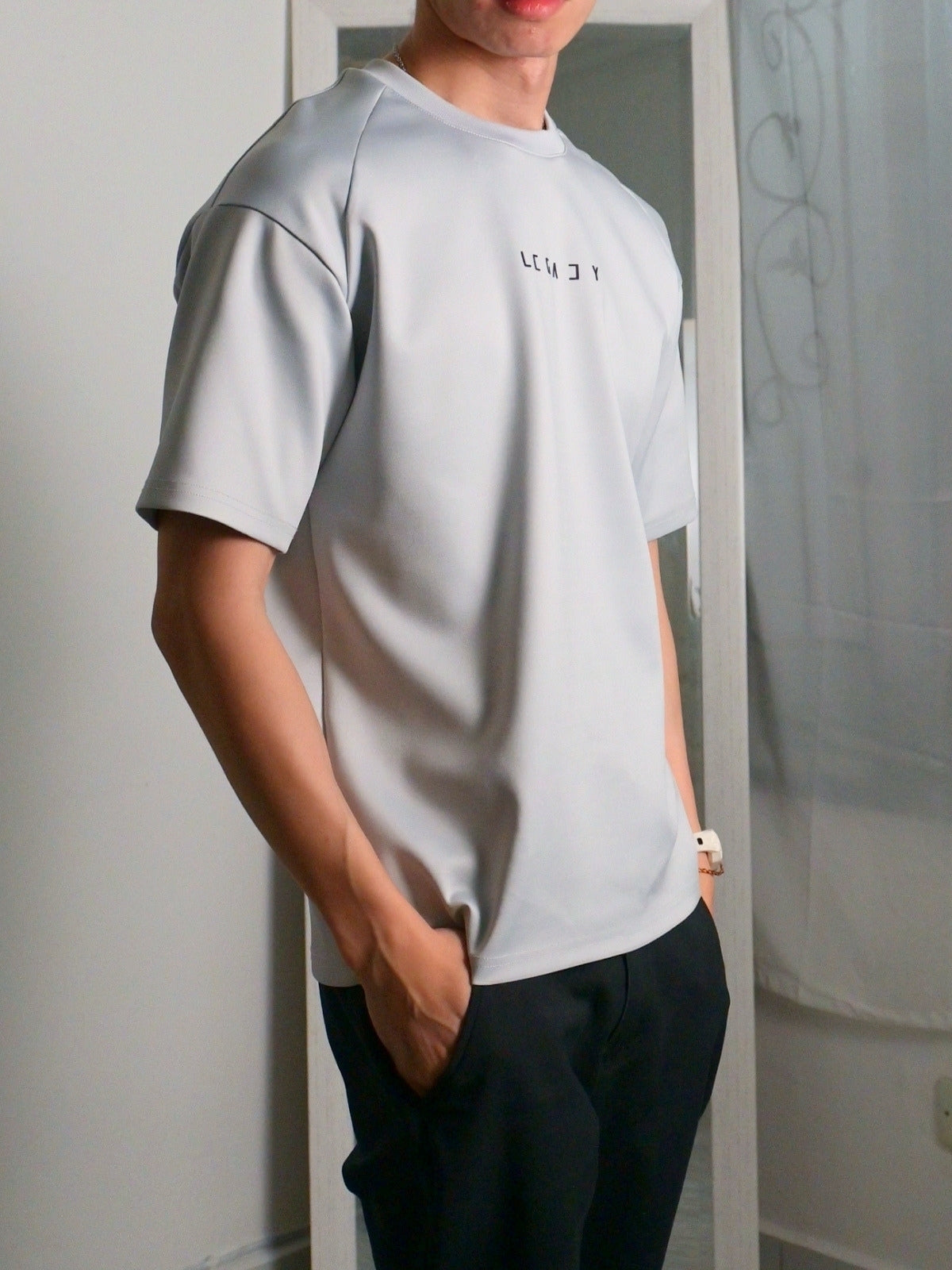 Nimbus Oversized Arc Tee | Cloud