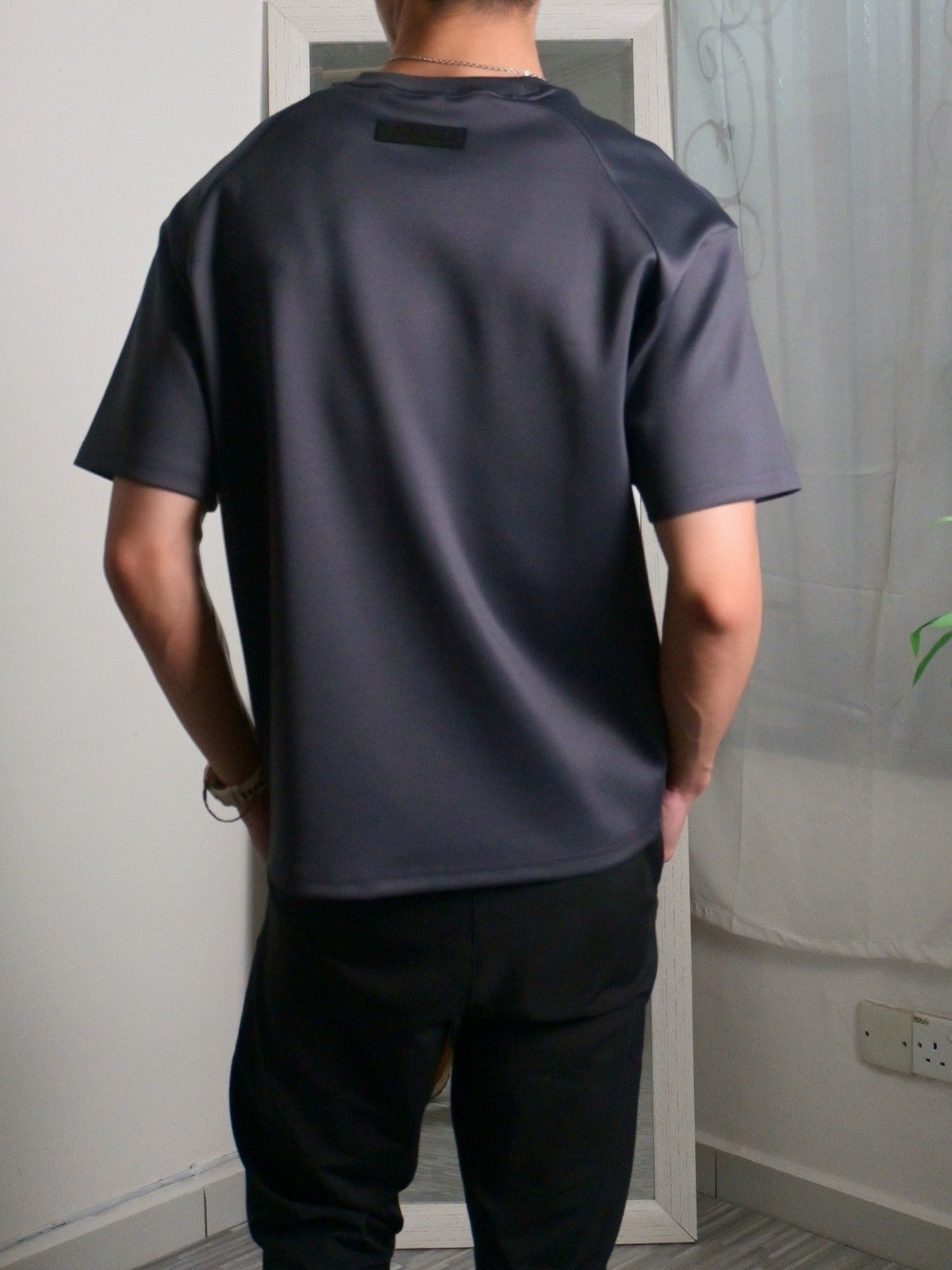 Nimbus Oversized Arc Tee | Charcoal