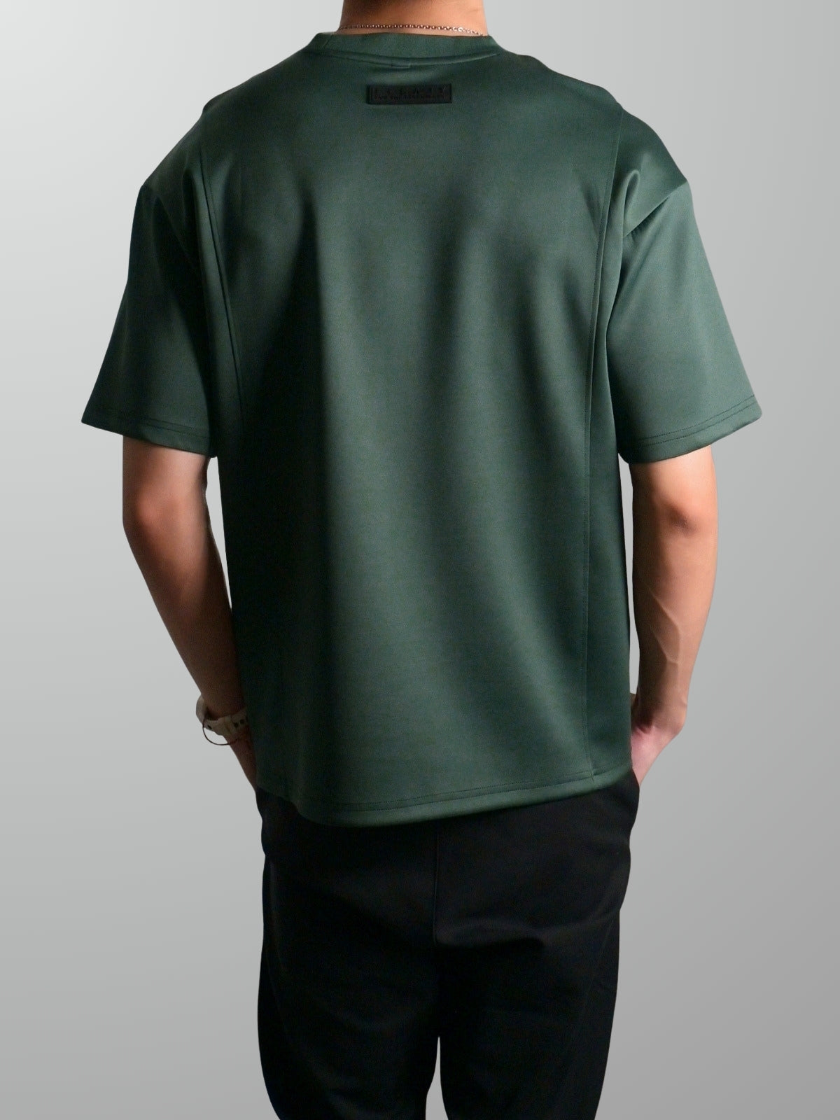 Nimbus Oversized Splice Tee | Dark Green