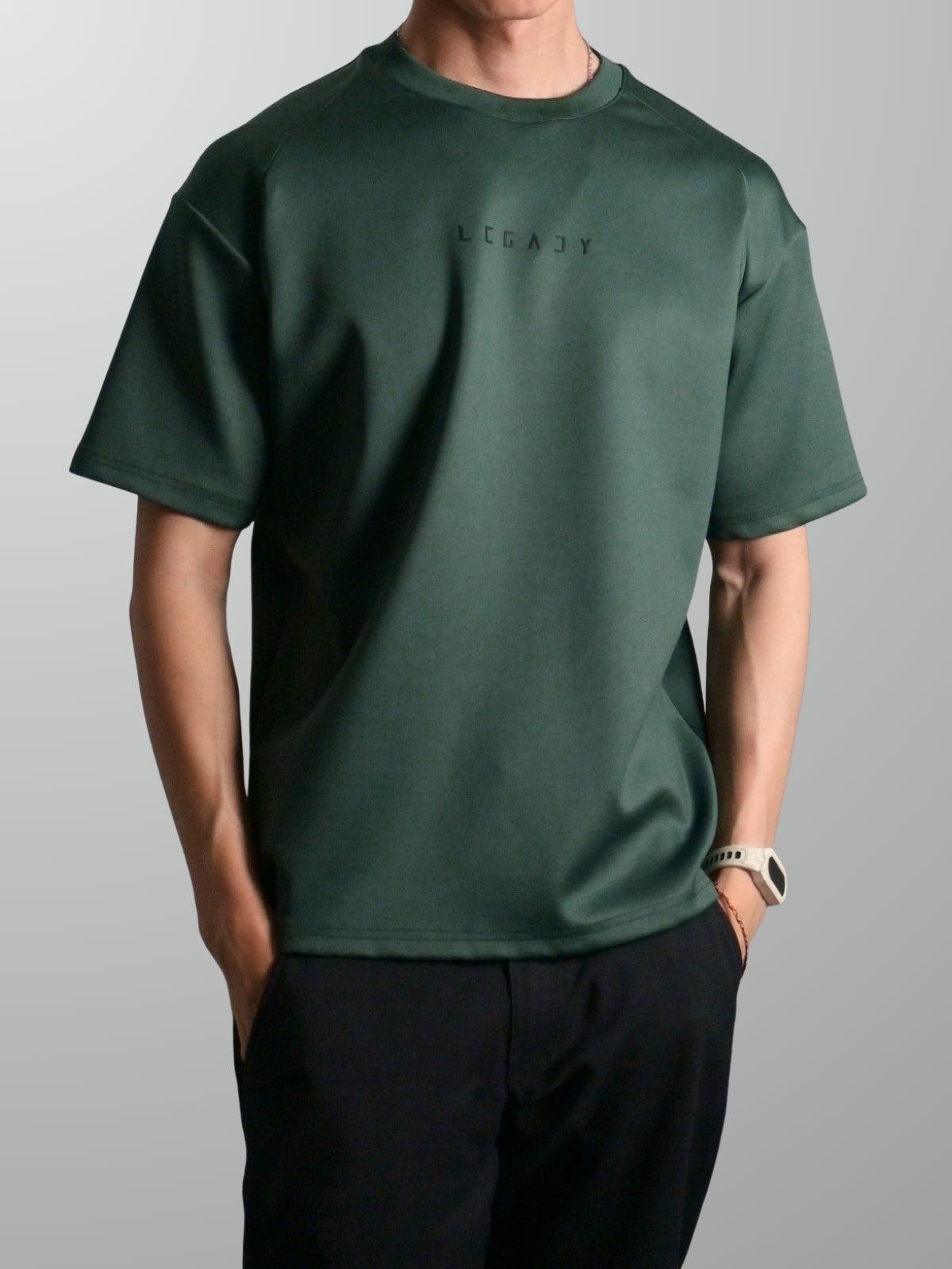 Nimbus Oversized Arc Tee | Dark Green