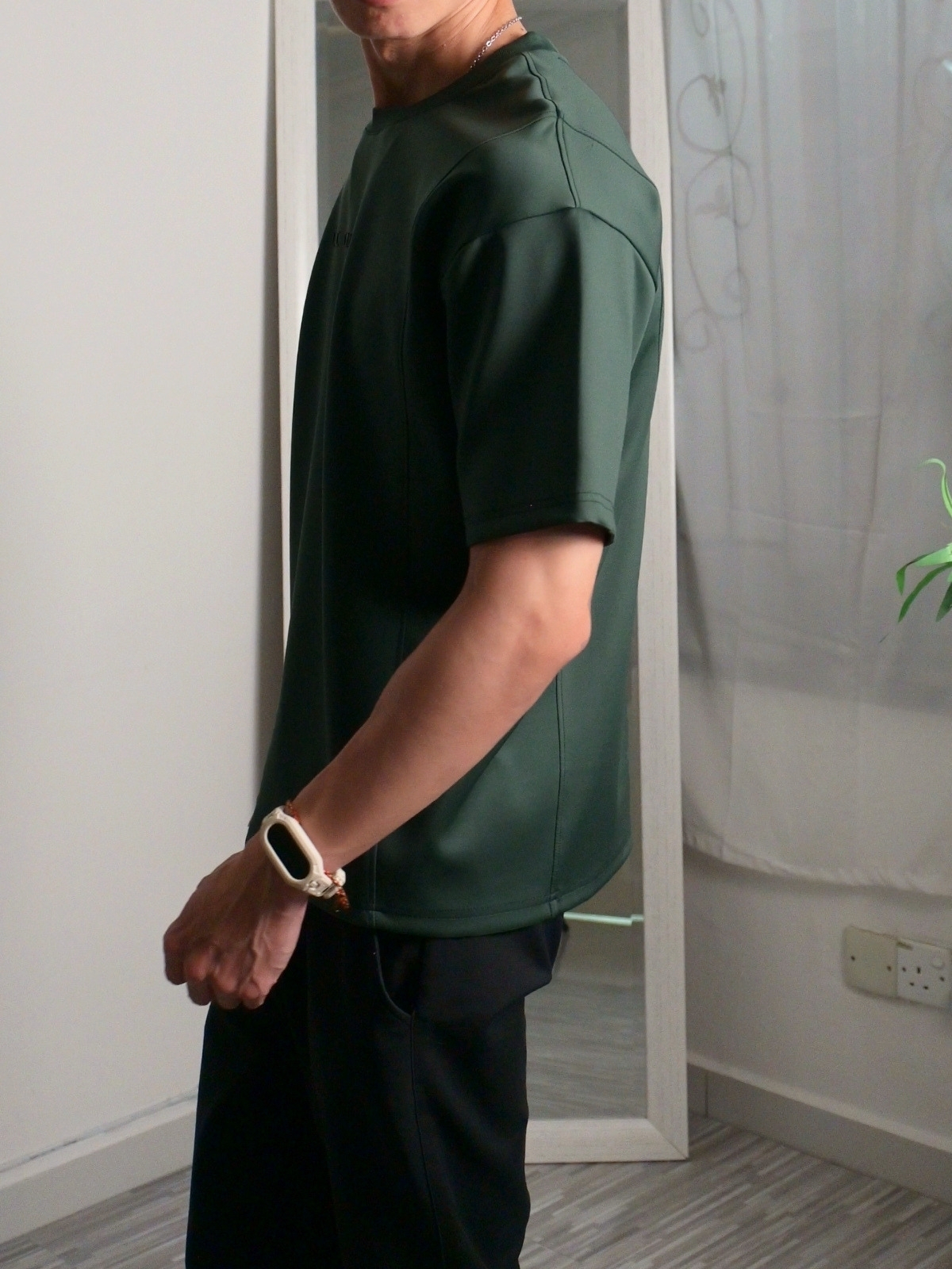 Nimbus Oversized Splice Tee | Dark Green