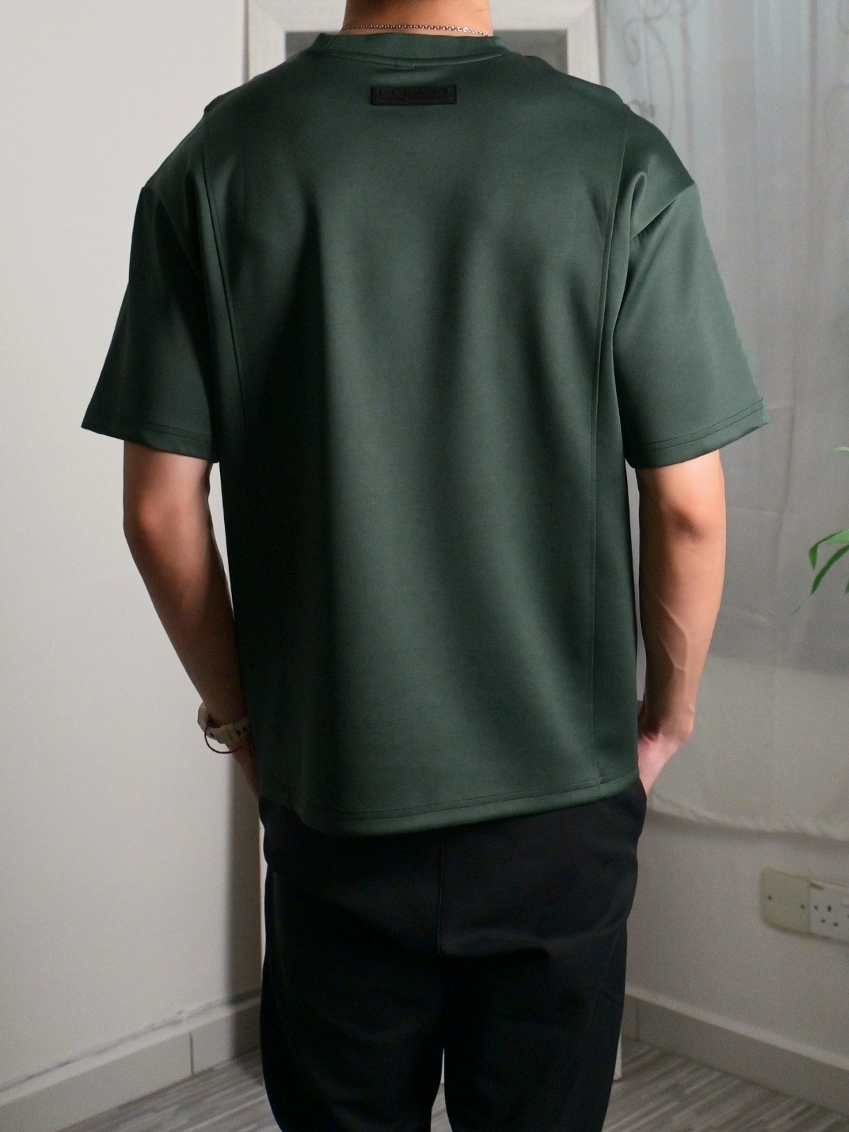 Nimbus Oversized Splice Tee | Dark Green