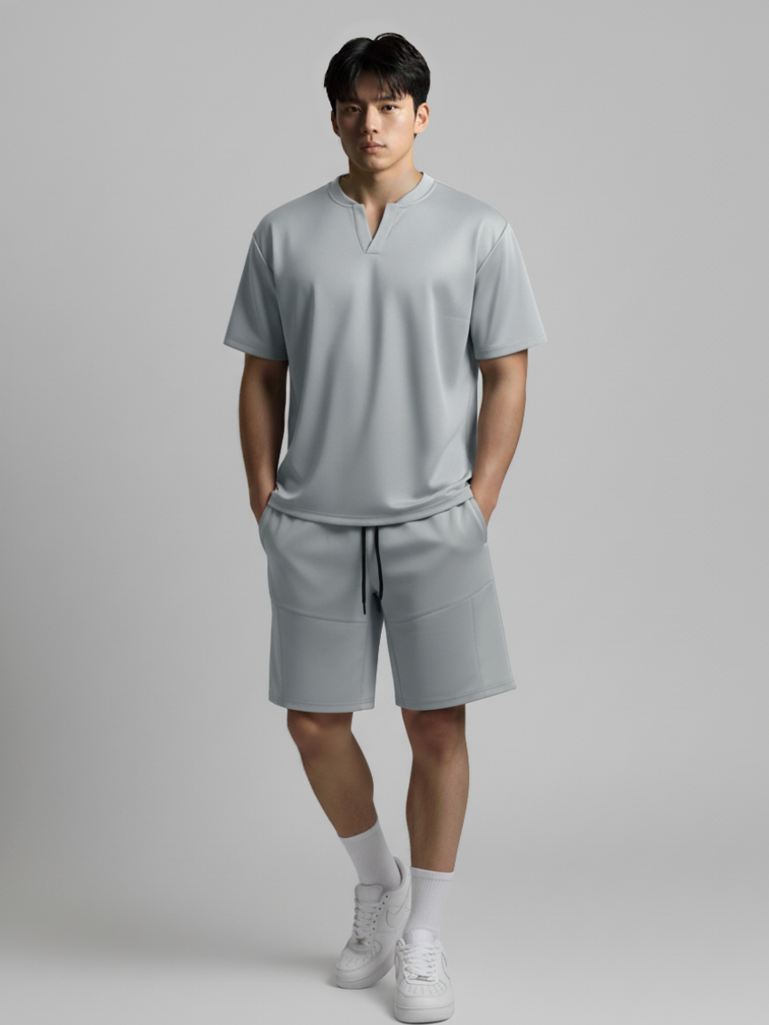 Nimbus Oversized V-Neck Shirt | Cloud