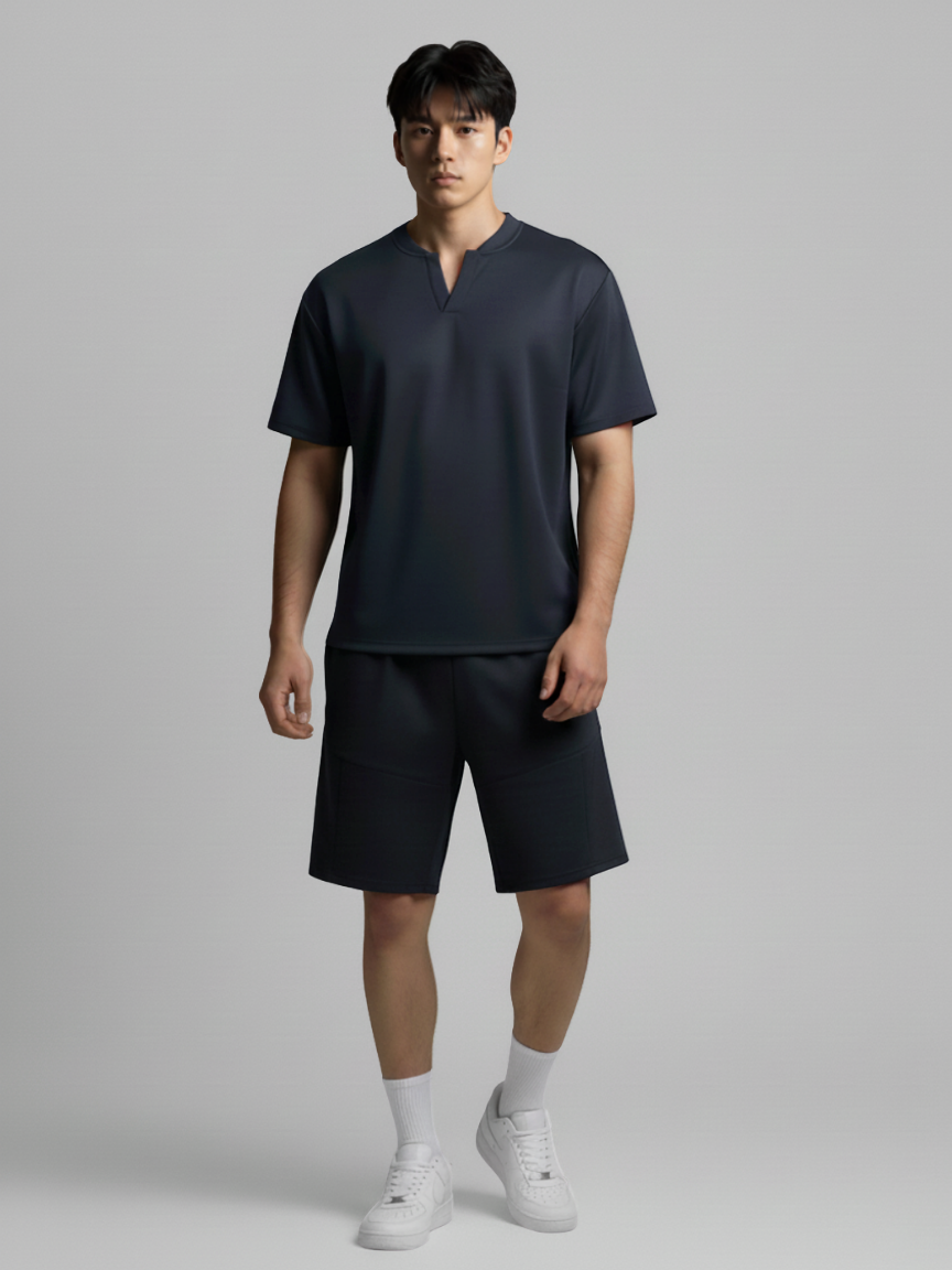 Nimbus Oversized V-Neck Shirt | Charcoal