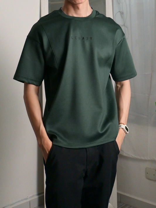 Nimbus Oversized Arc Tee | Dark Green
