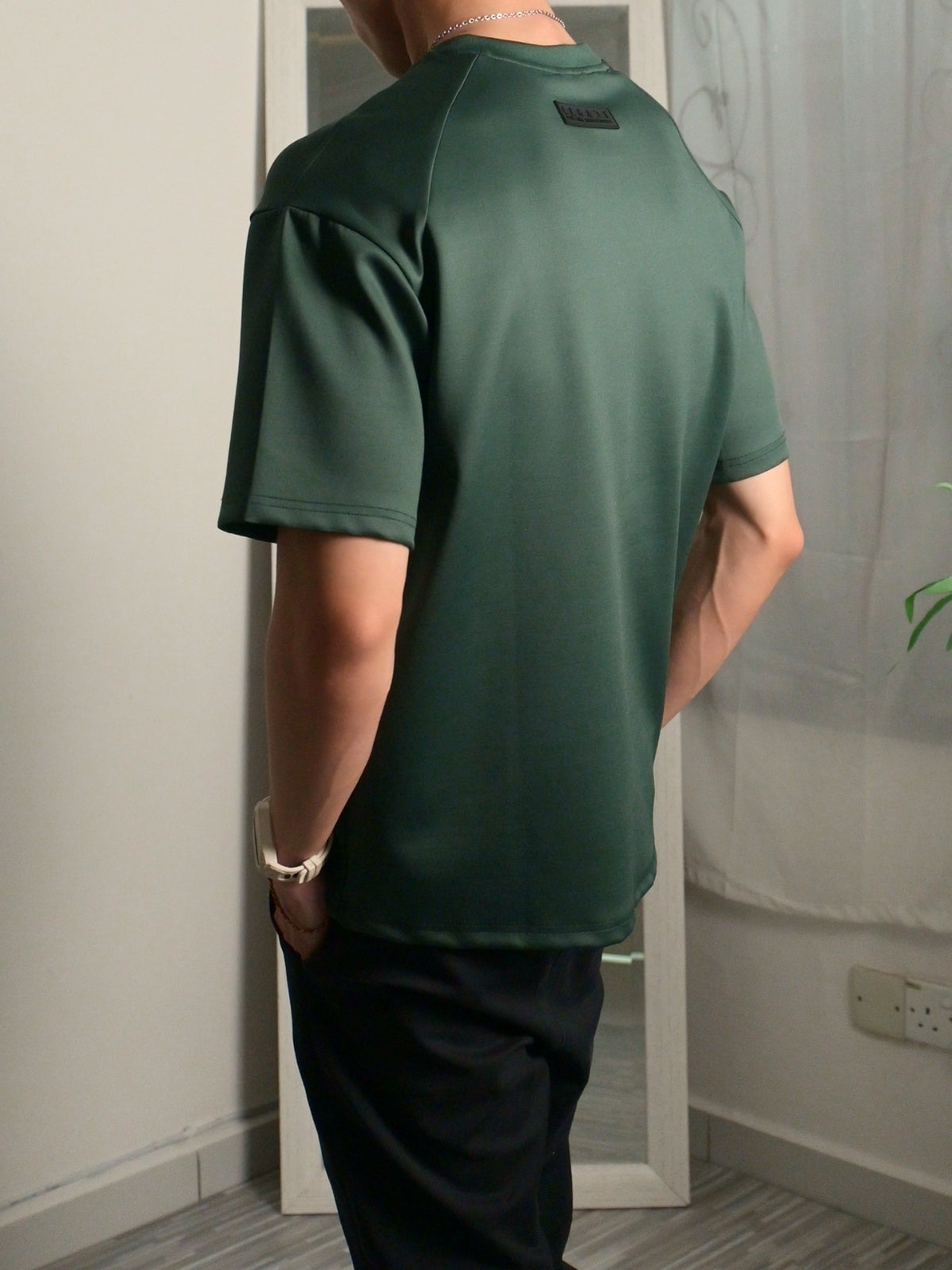 Nimbus Oversized Arc Tee | Dark Green