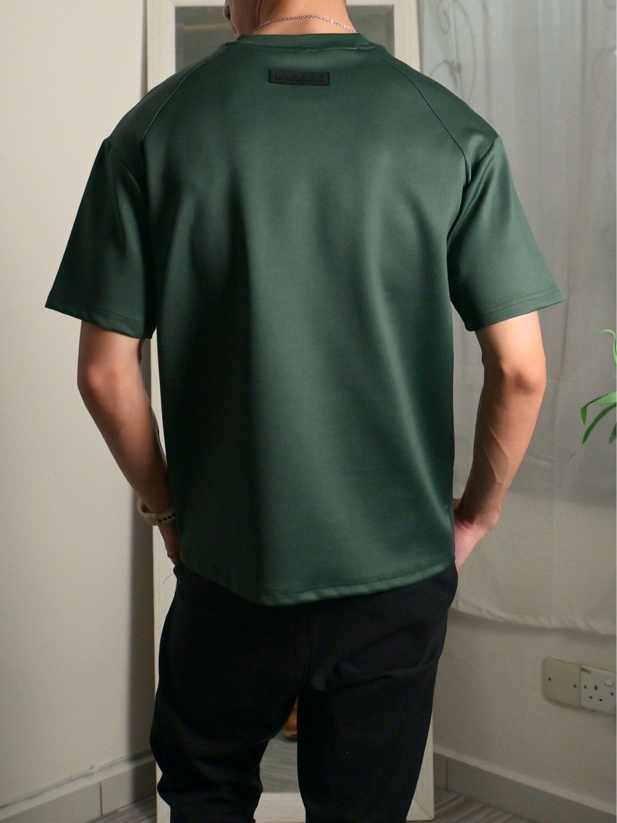 Nimbus Oversized Arc Tee | Dark Green