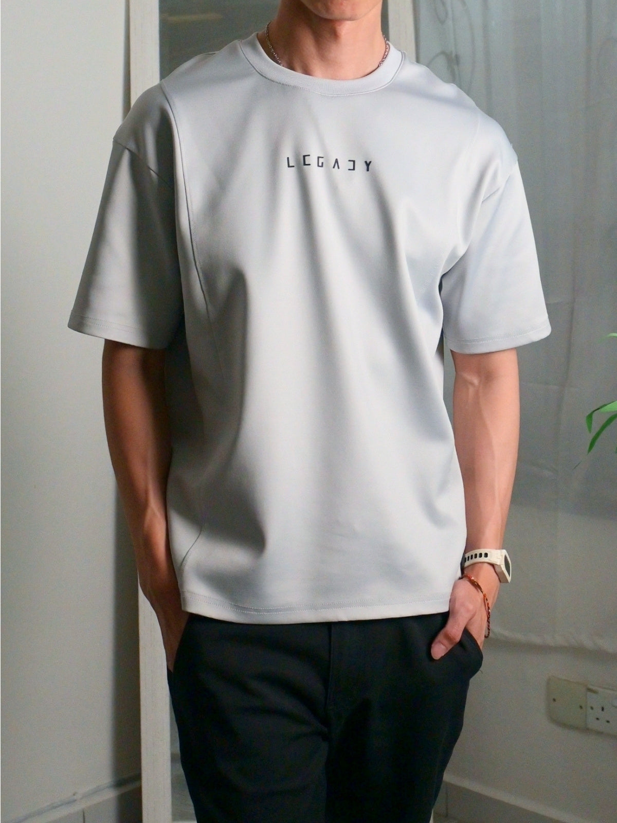 Nimbus Oversized Splice Tee | Cloud