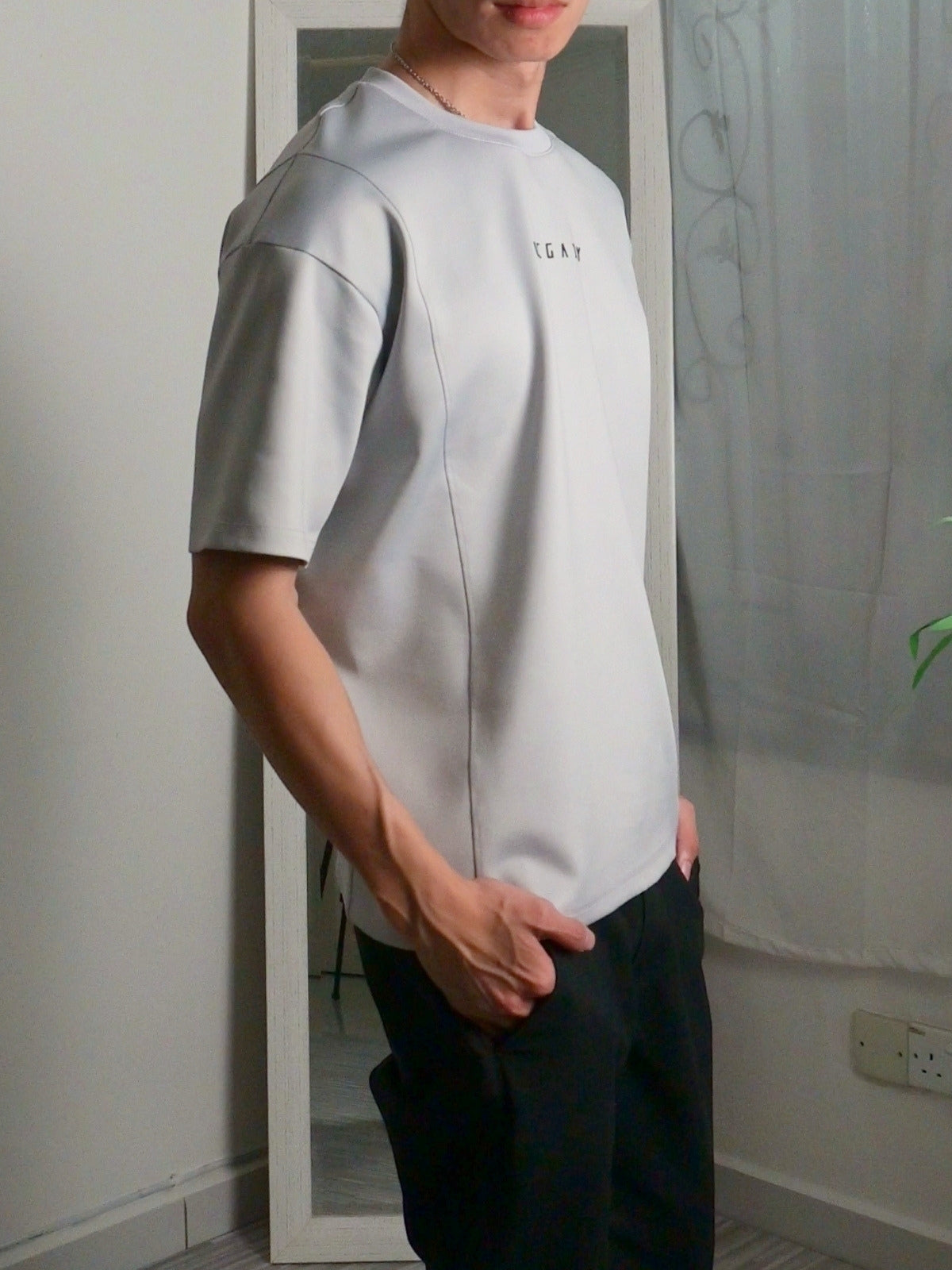 Nimbus Oversized Splice Tee | Cloud
