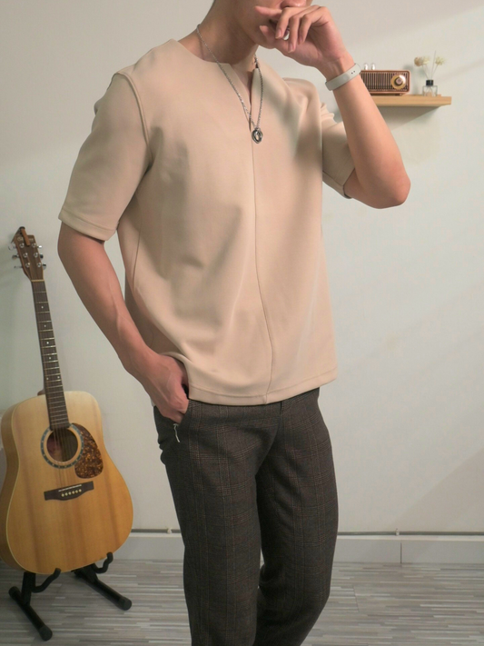 V-Neck Shirt Essential | Beige