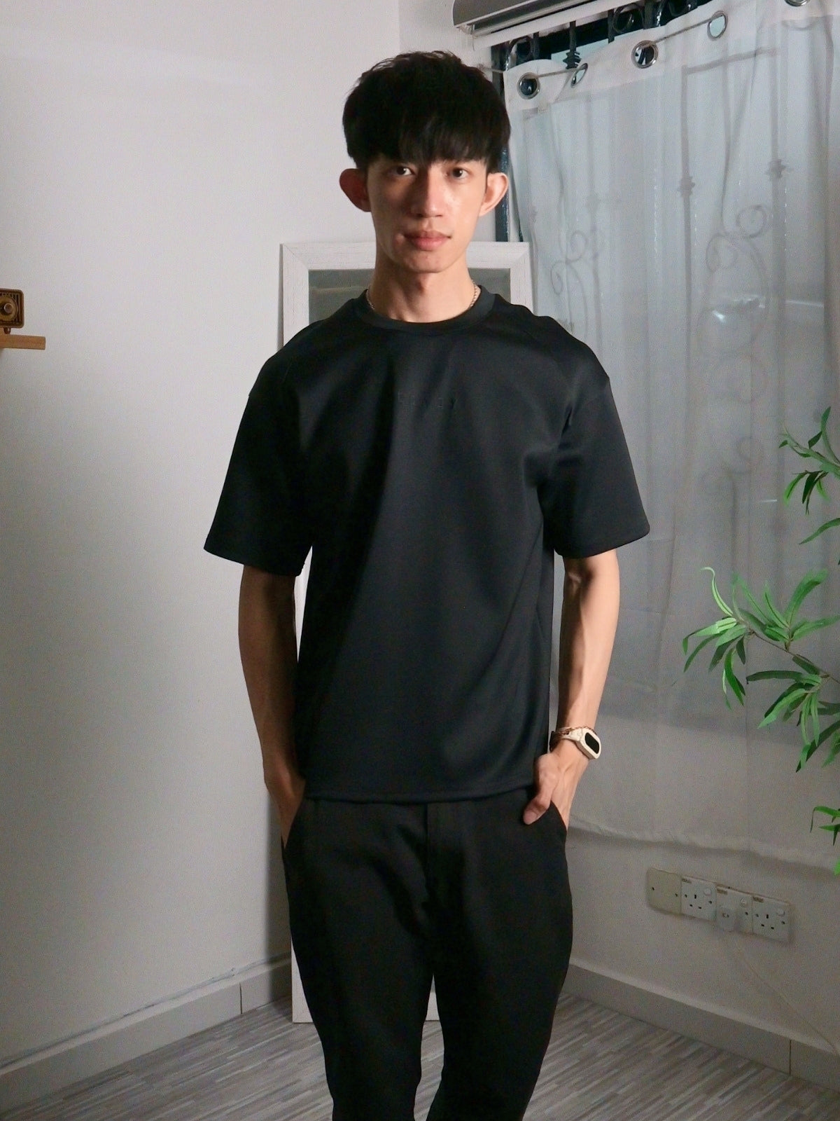 Nimbus Oversized Arc Tee | Black