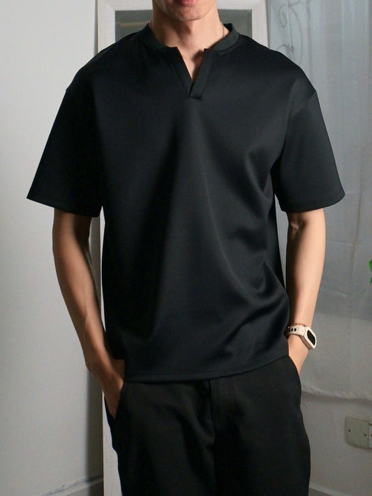 Nimbus Oversized V-Neck Shirt | Black