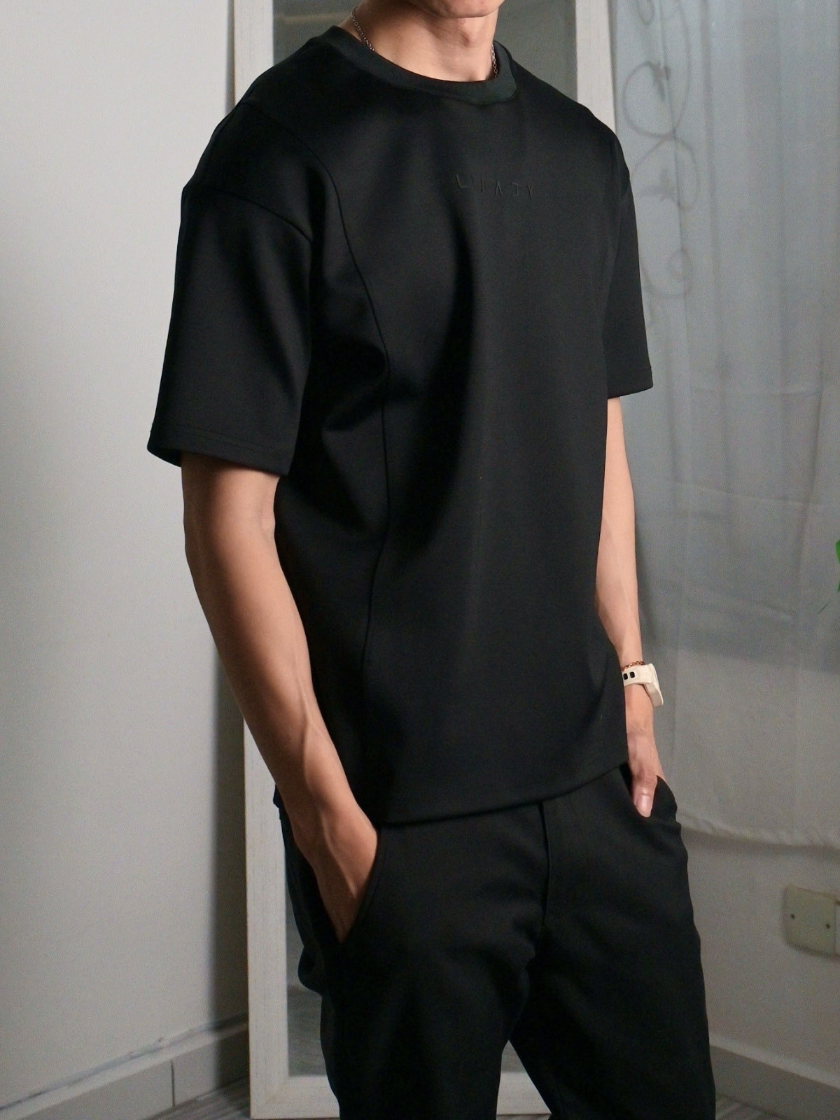Nimbus Oversized Splice Tee | Black