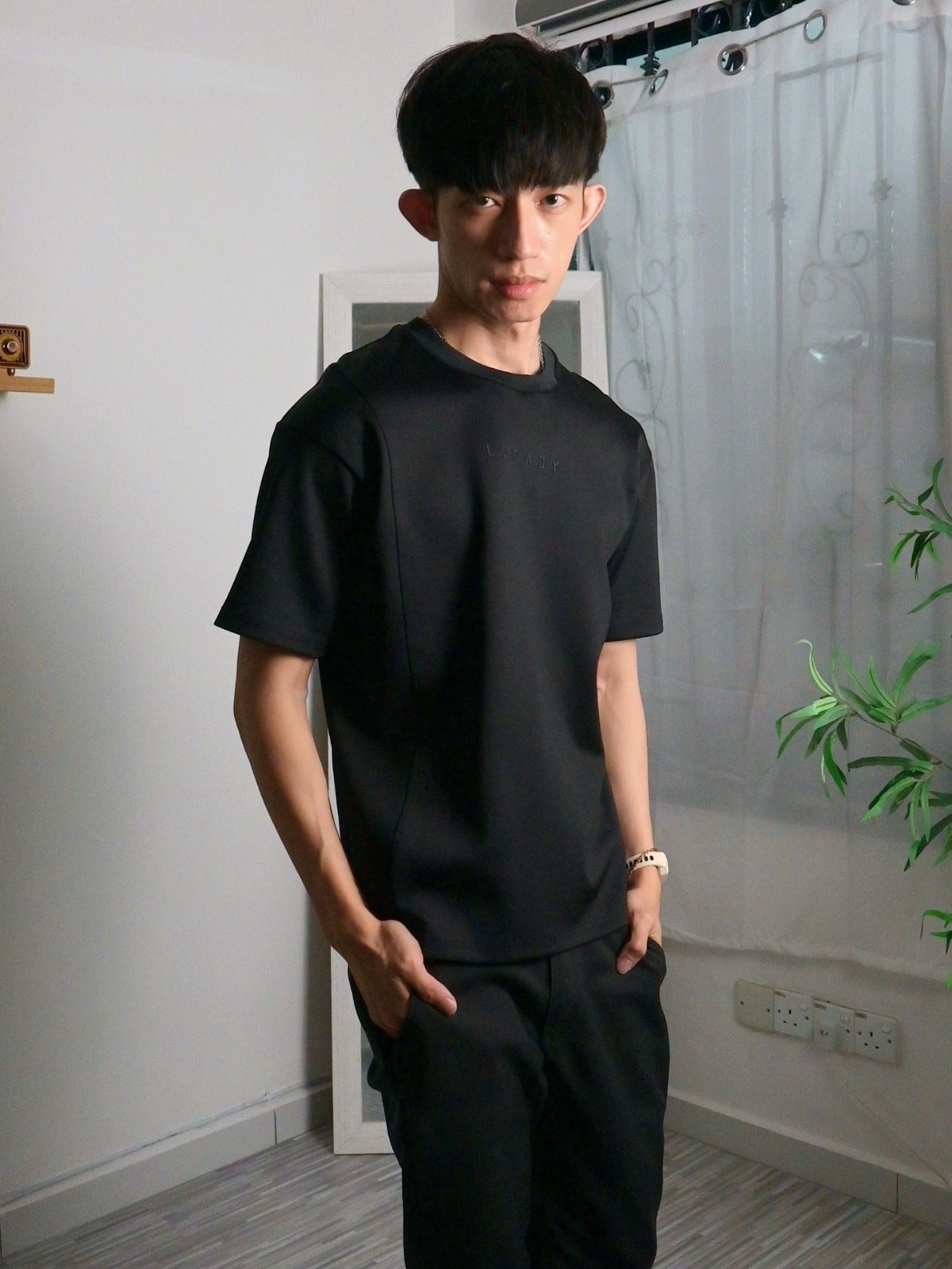 Nimbus Oversized Splice Tee | Black