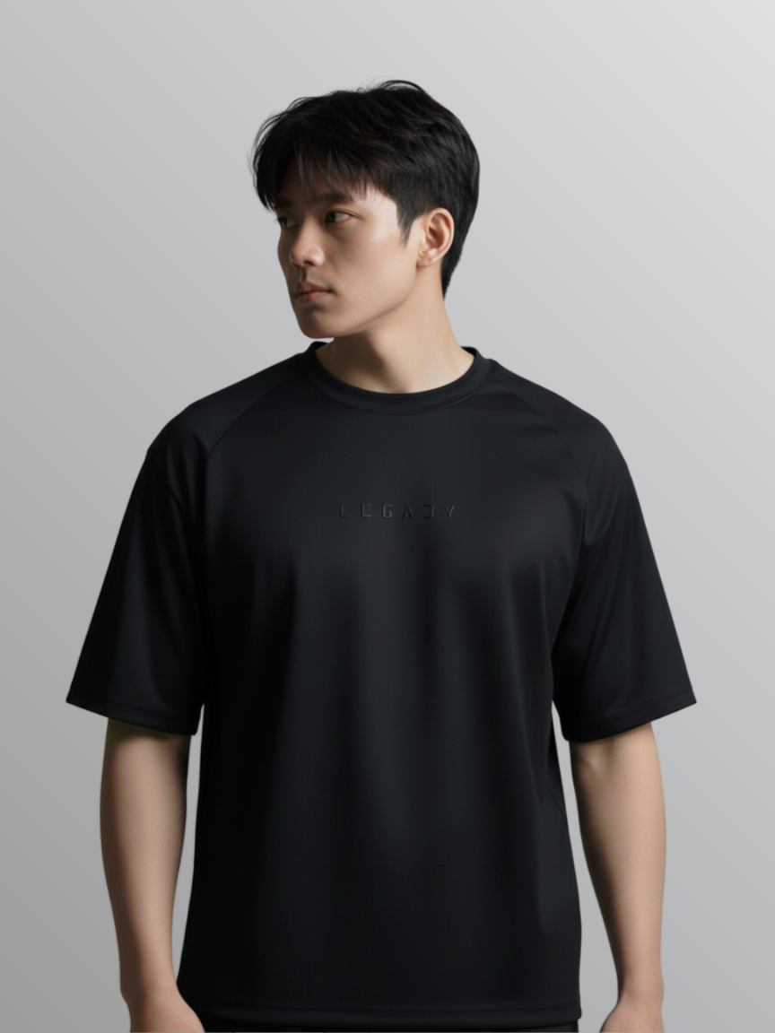 Nimbus Oversized Arc Tee | Black