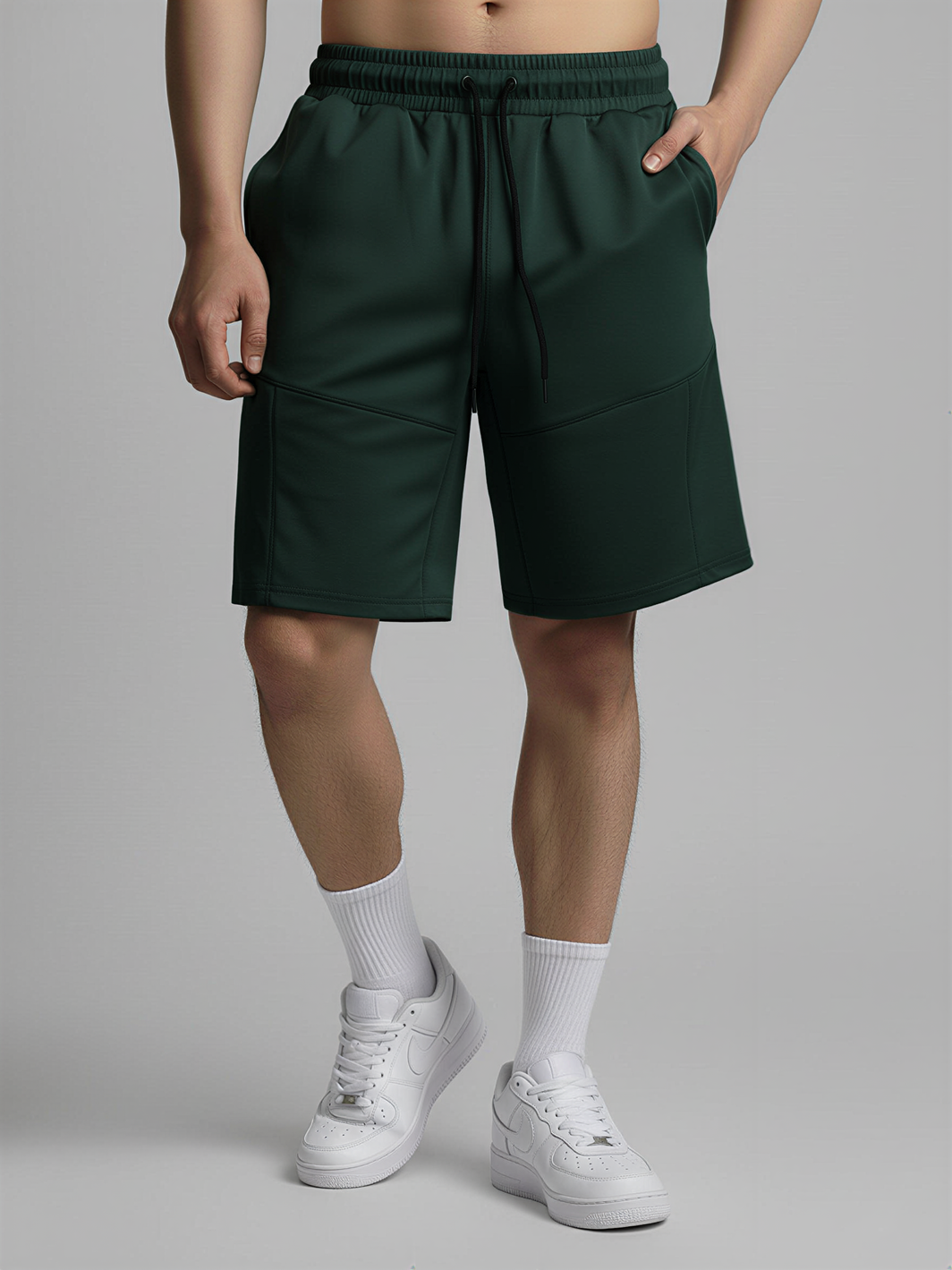 Nimbus Paneled 7" Shorts | Dark Green