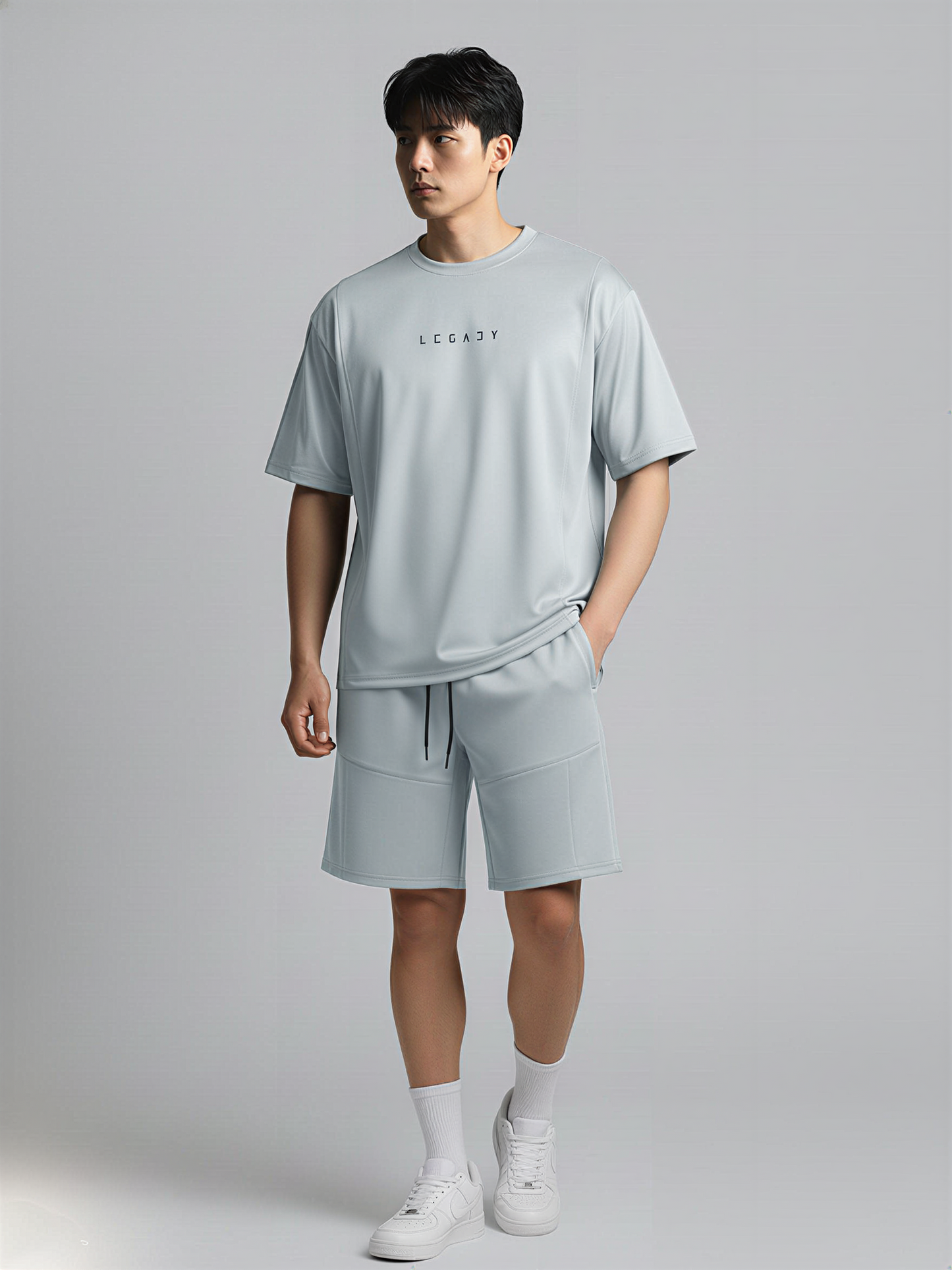 Nimbus Oversized Splice Tee | Cloud