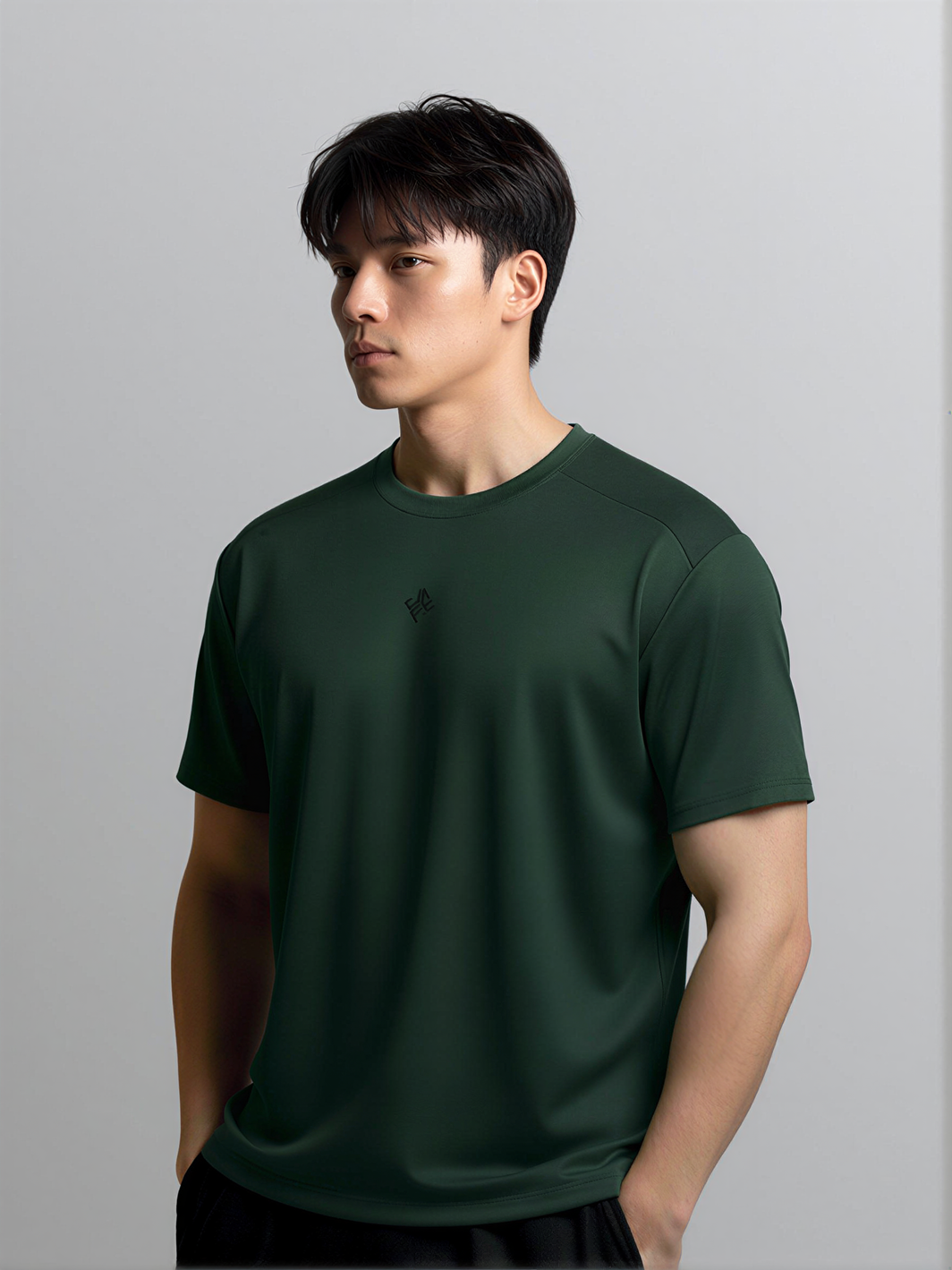 Nimbus Regular Core Tee | Dark Green