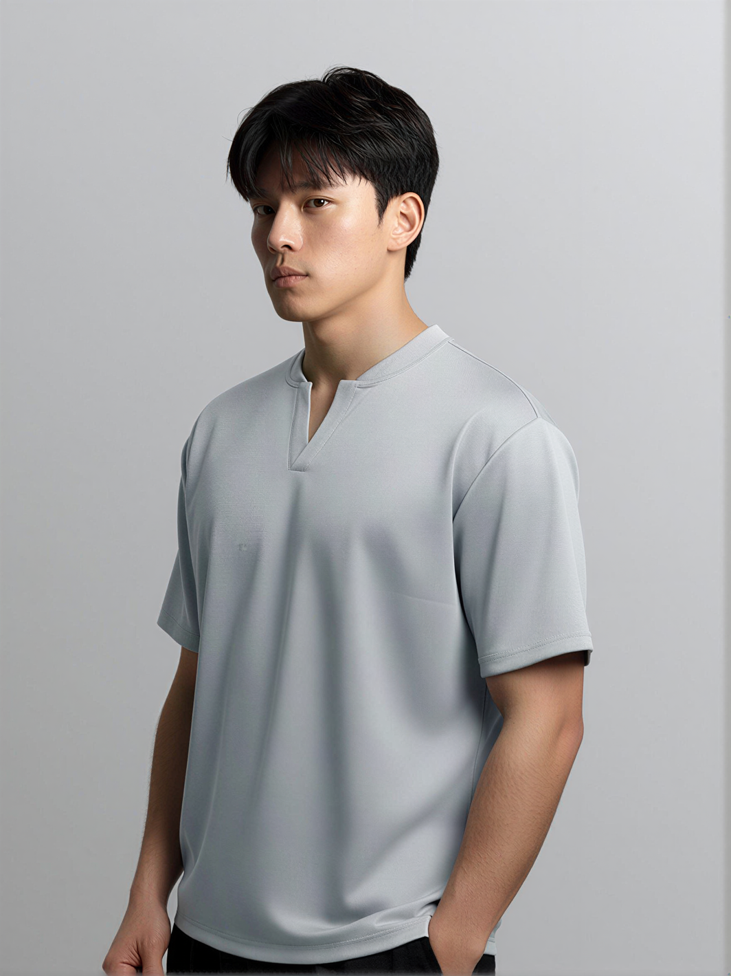 Nimbus Oversized V-Neck Shirt | Cloud