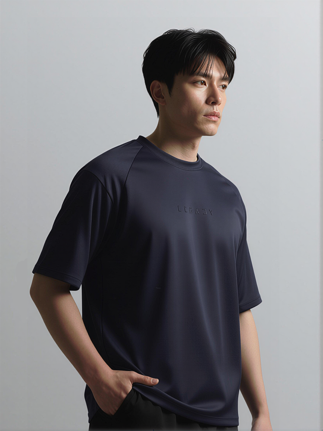 Nimbus Oversized Arc Tee | Charcoal