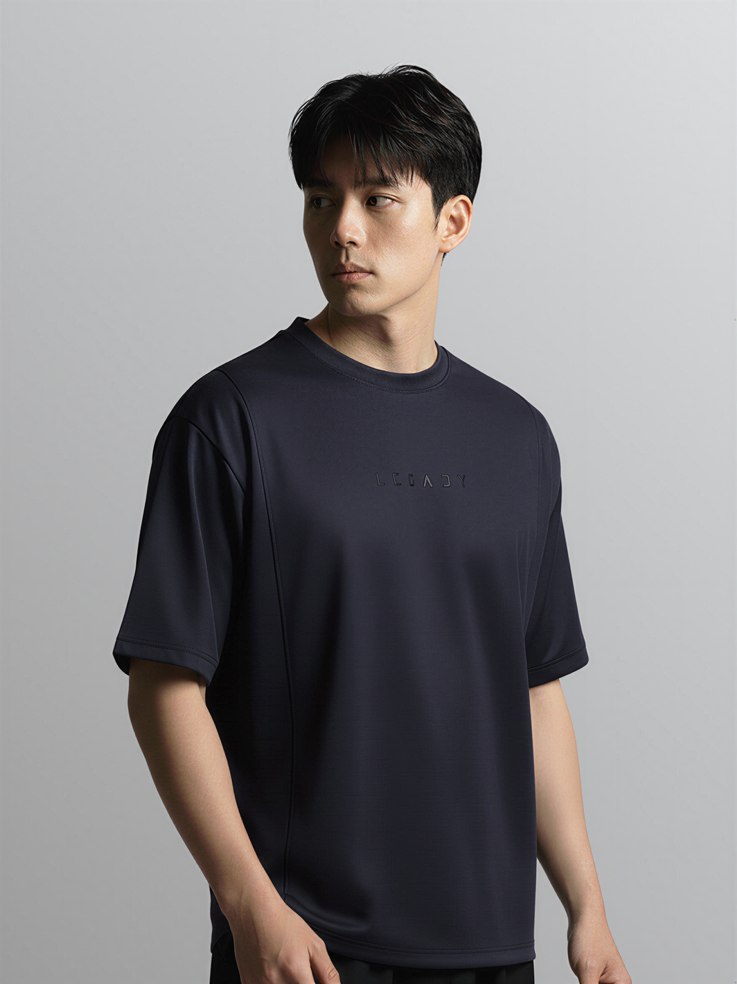 Nimbus Oversized Splice Tee | Charcoal