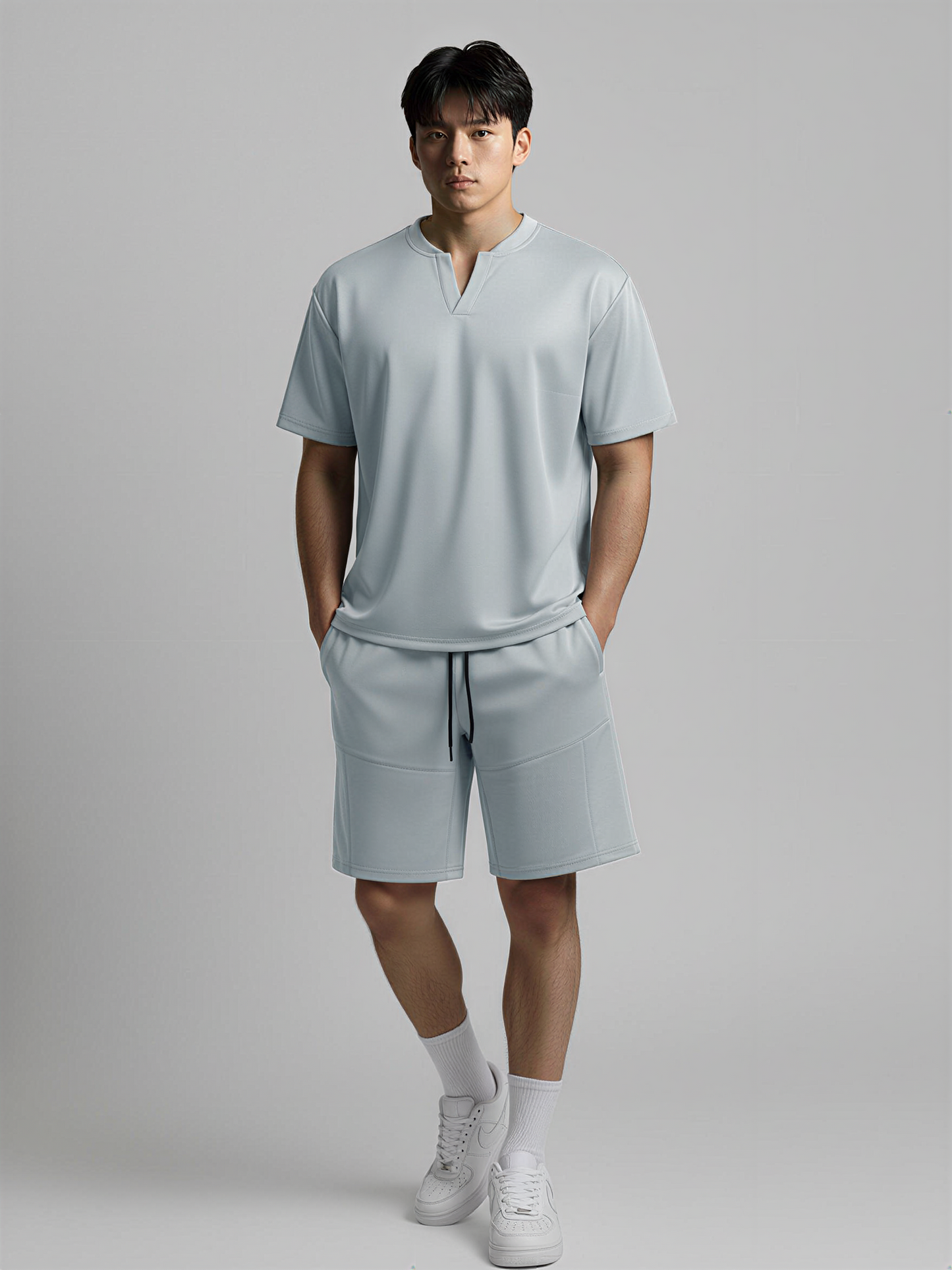 Nimbus Oversized V-Neck Shirt | Cloud